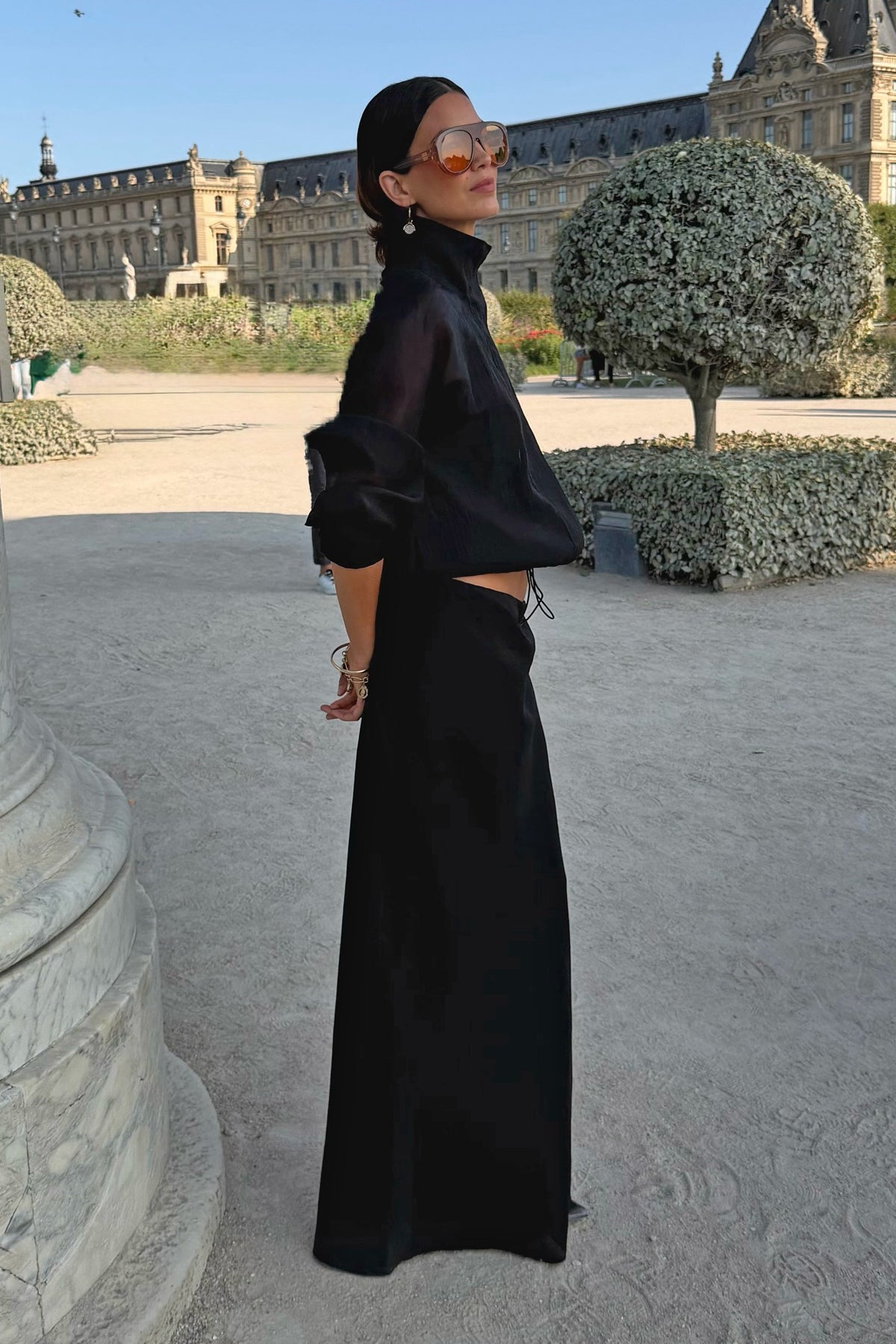Never Fully Dressed Trusted - Black Daphne Midi Skirt