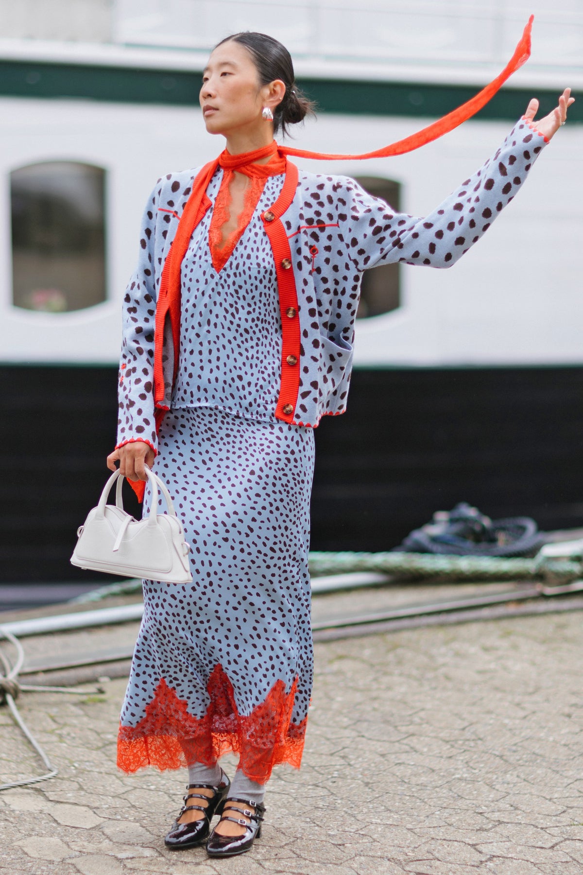 Never Fully Dressed Trending - Sky Blue Deer Embroidered Chloe Cardigan