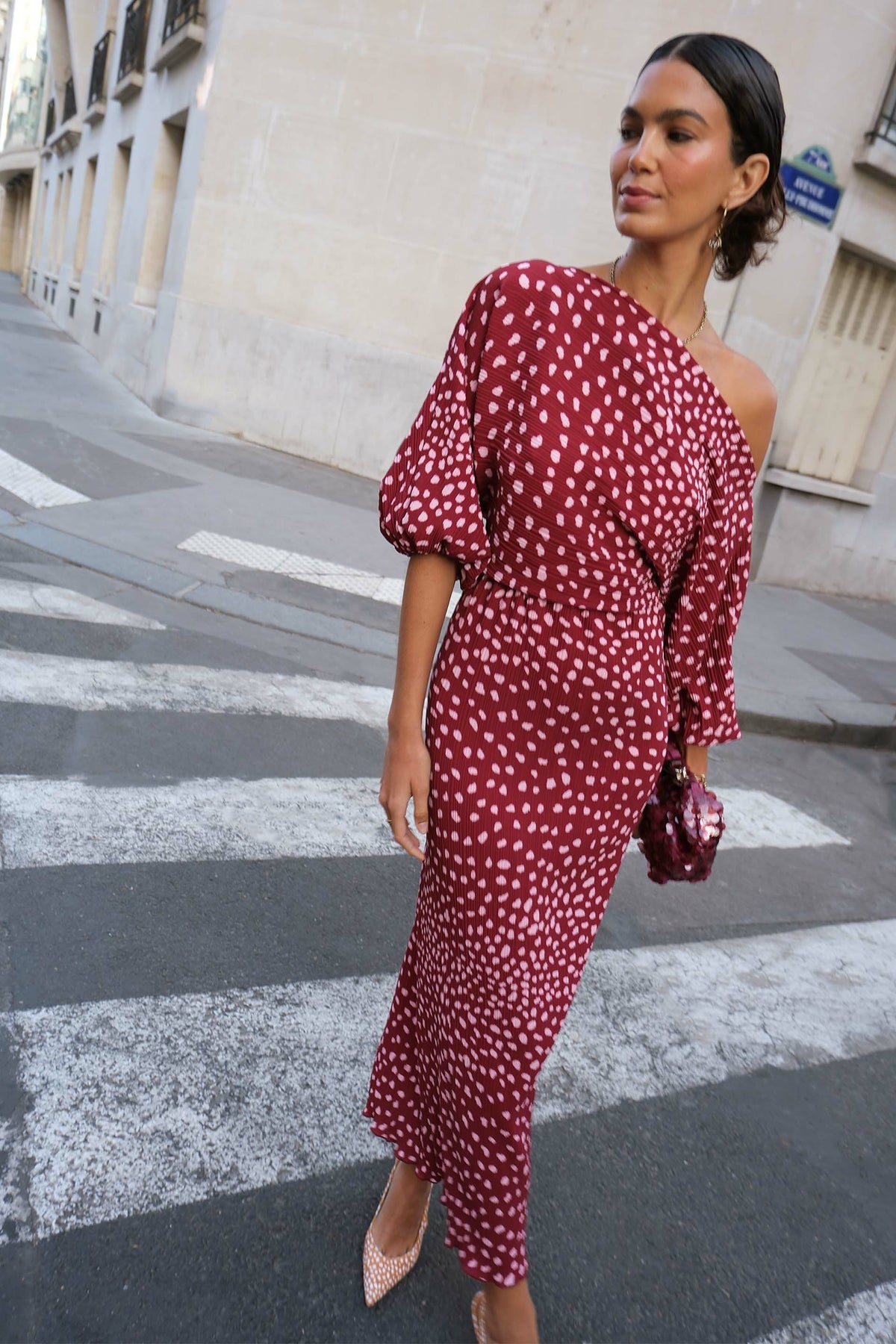 Never Fully Dressed Smart Buy - Burgundy Deer Tilly Dress - Wedding Guest