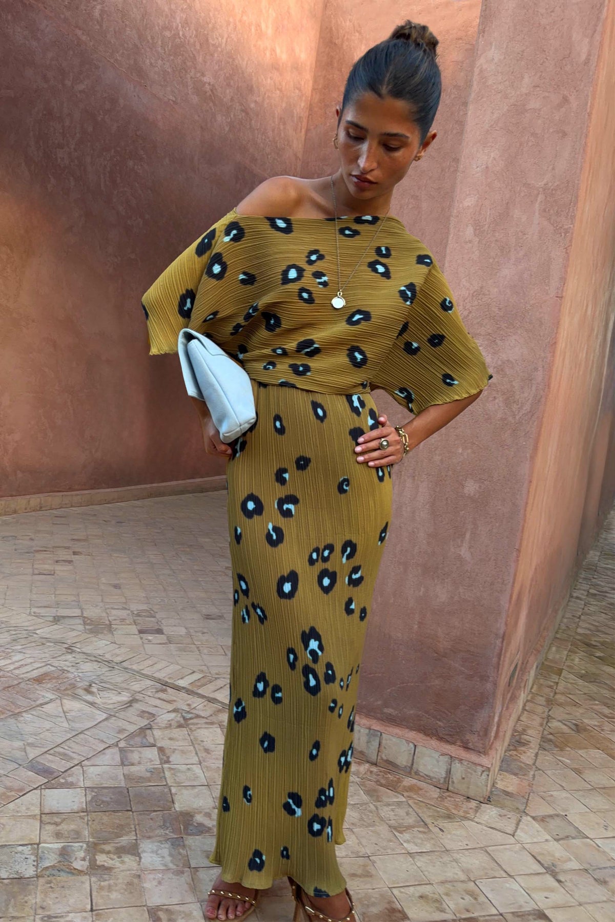 Never Fully Dressed Classic - Olive Blurred Leopard Tilly Dress