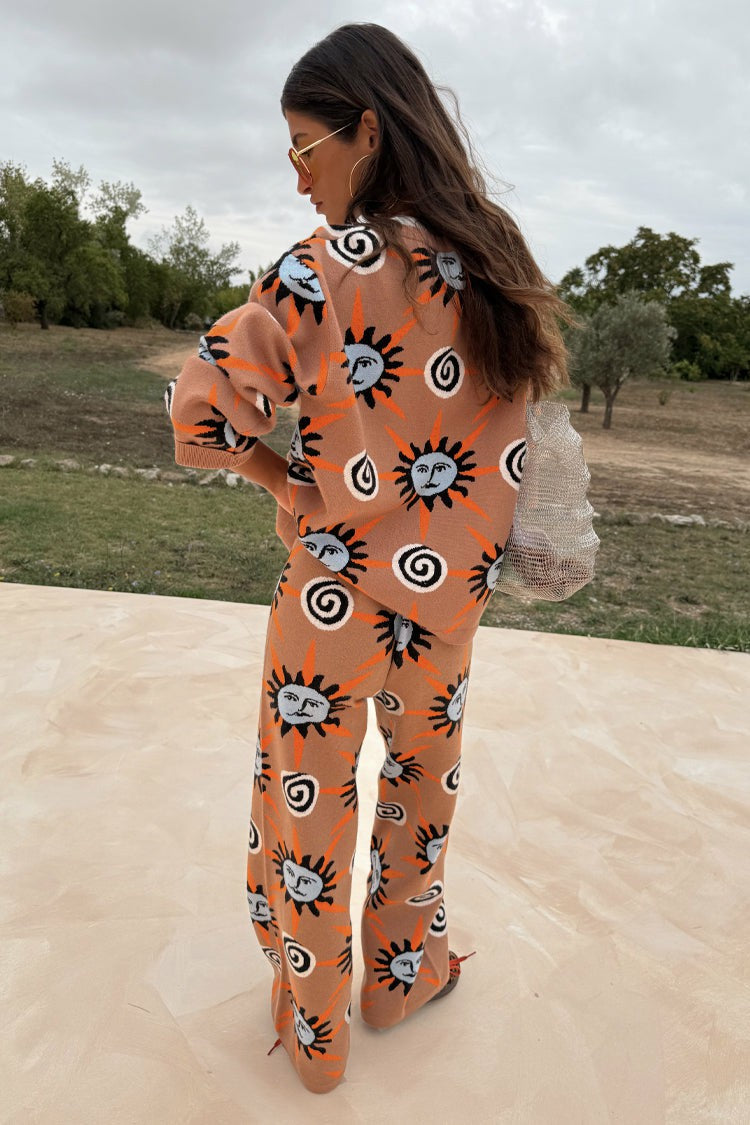 Never Fully Dressed Recommended - Tan Sun Knit Trousers