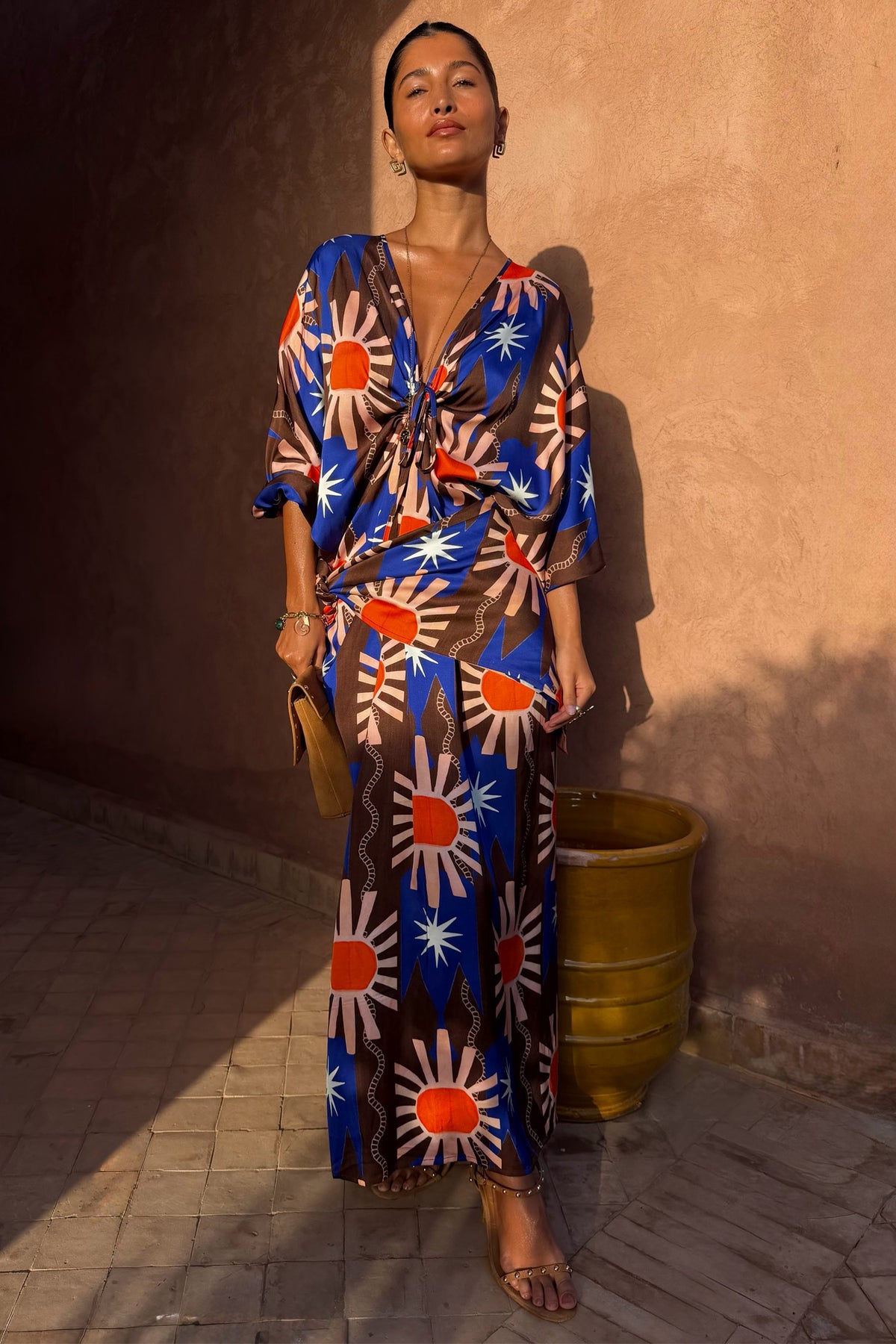 Never Fully Dressed Best Seller - Chocolate & Blue Sun Bandana