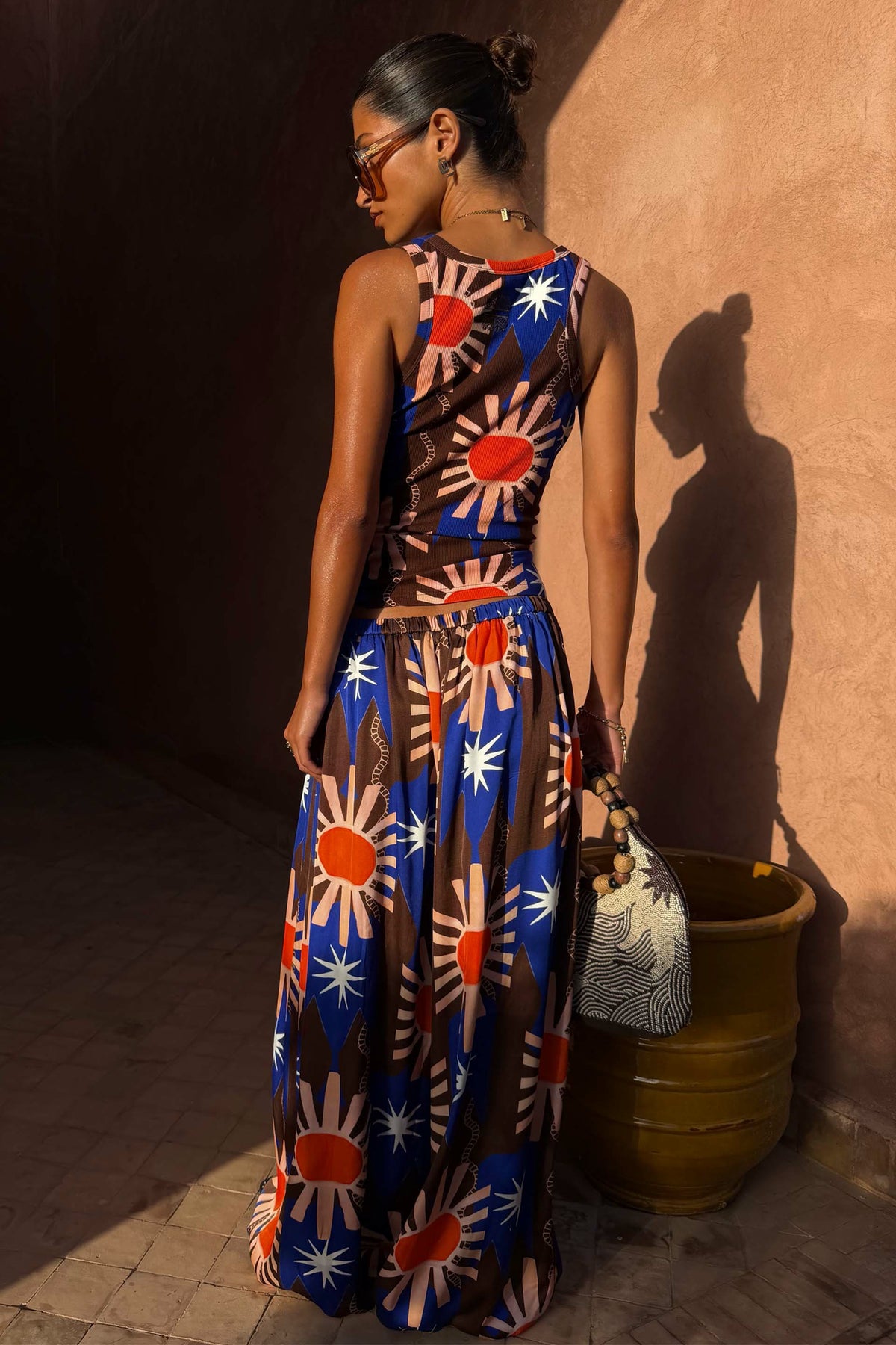 Never Fully Dressed Quality - Chocolate and Blue Sun Trousers