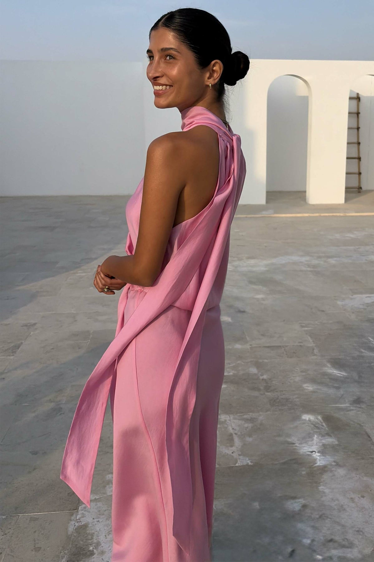 Never Fully Dressed Exclusive - Pink Billie Multi-wear Halterneck Top