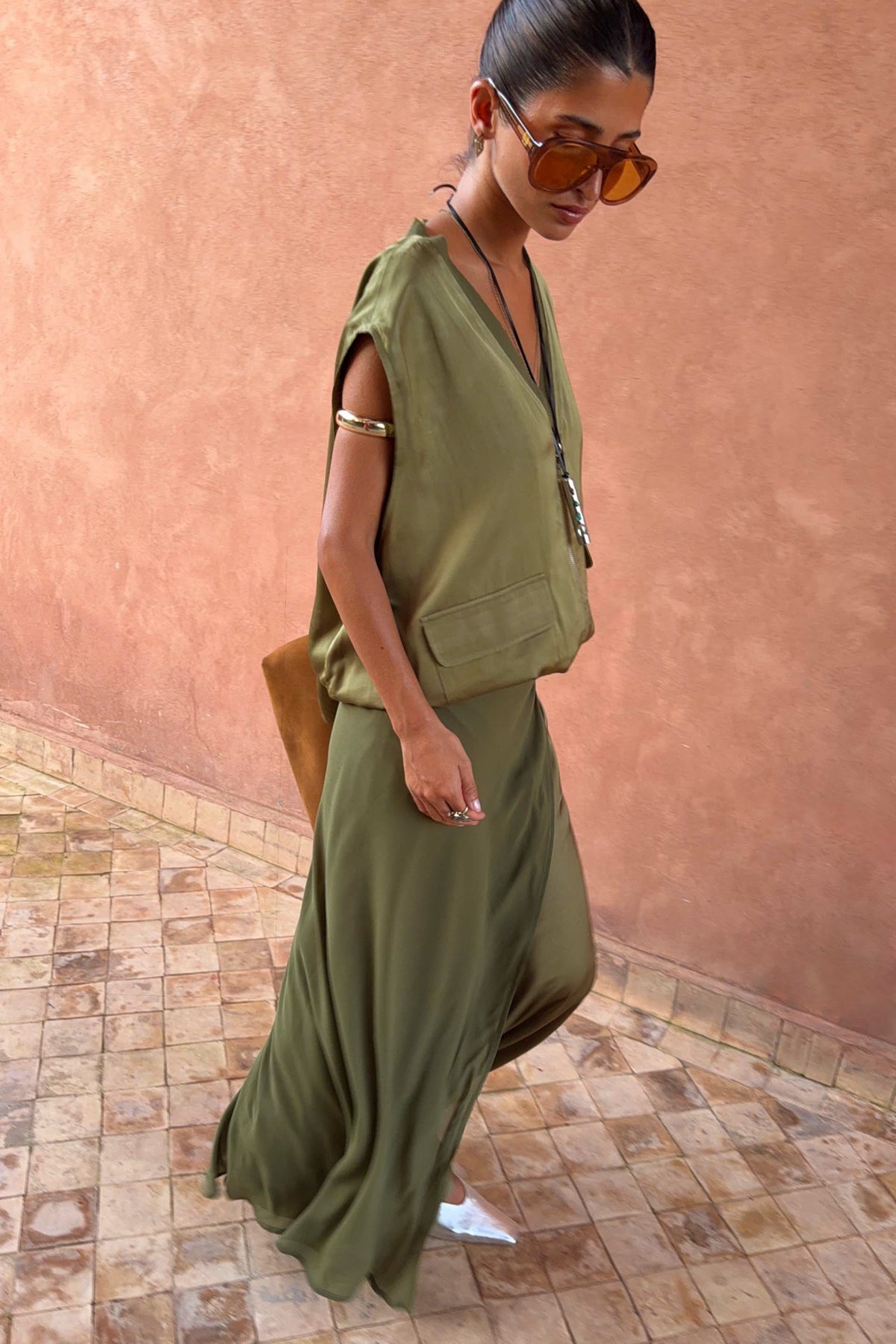 Never Fully Dressed Featured - Olive Wrap Jojo Midi Skirt