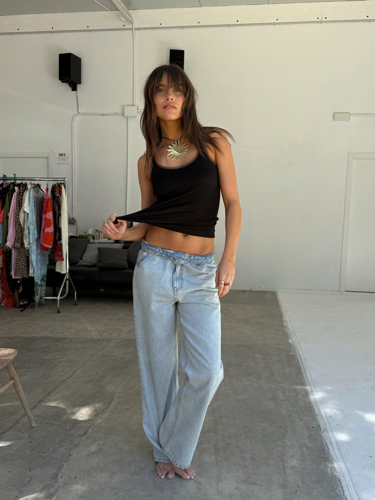 Never Fully Dressed New - Scallop Detail Straight Leg Jeans