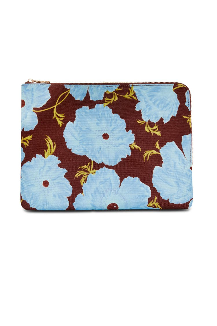 Never Fully Dressed Top Pick - Blue & Burgundy Poppy Laptop Case