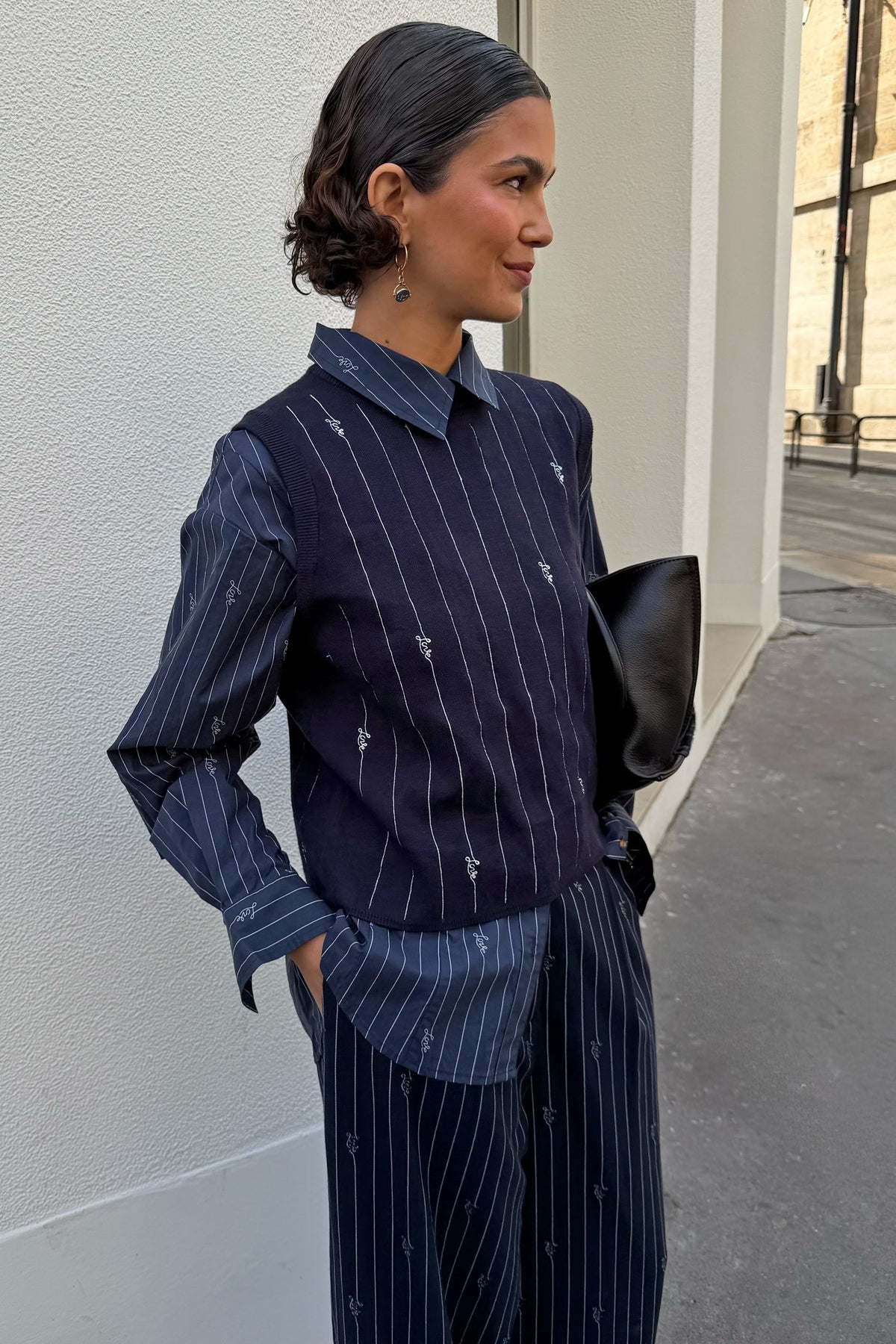 Never Fully Dressed Deals - Navy Pinstripe Tank