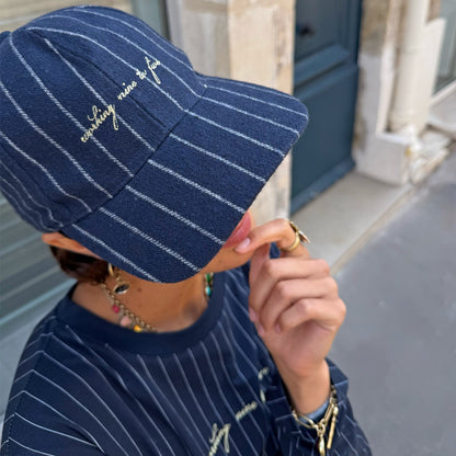 Never Fully Dressed Classic - Navy Pinstripe Cap