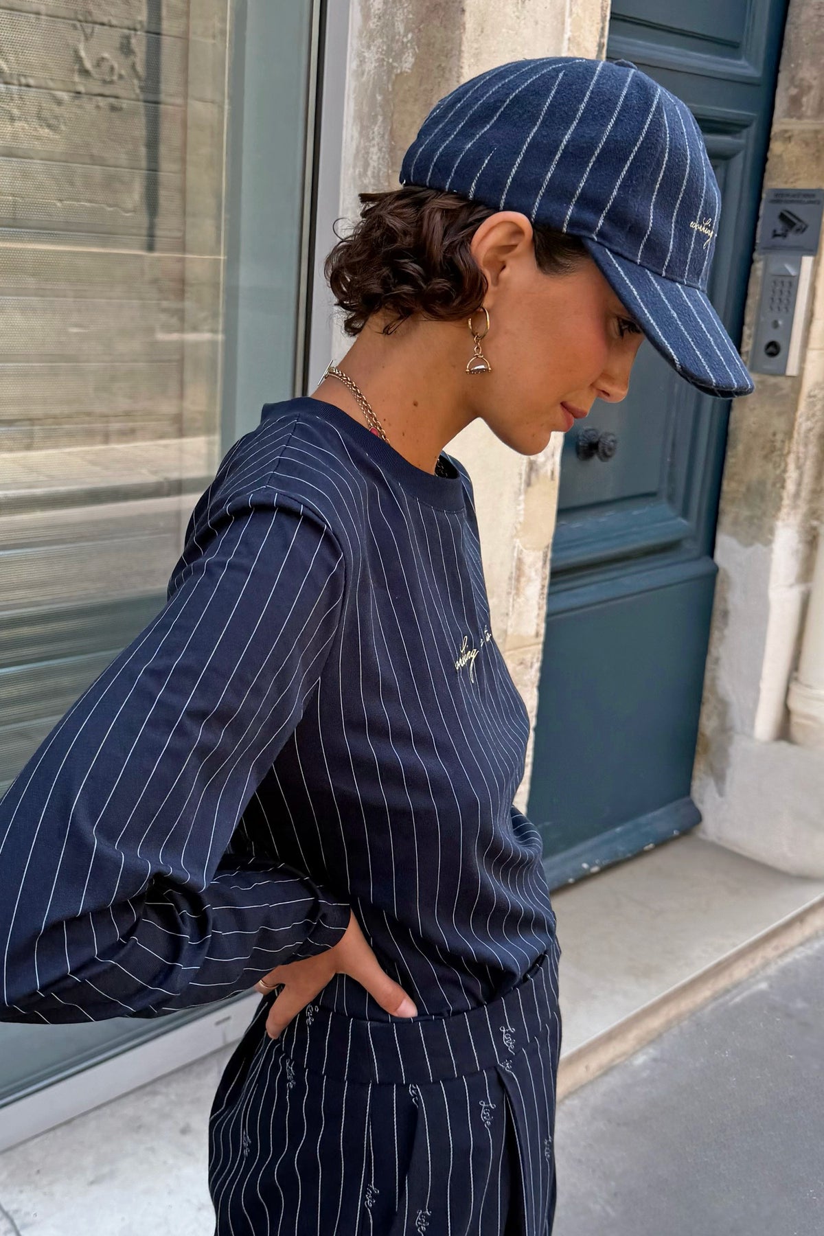Never Fully Dressed Classic - Navy Pinstripe Cap