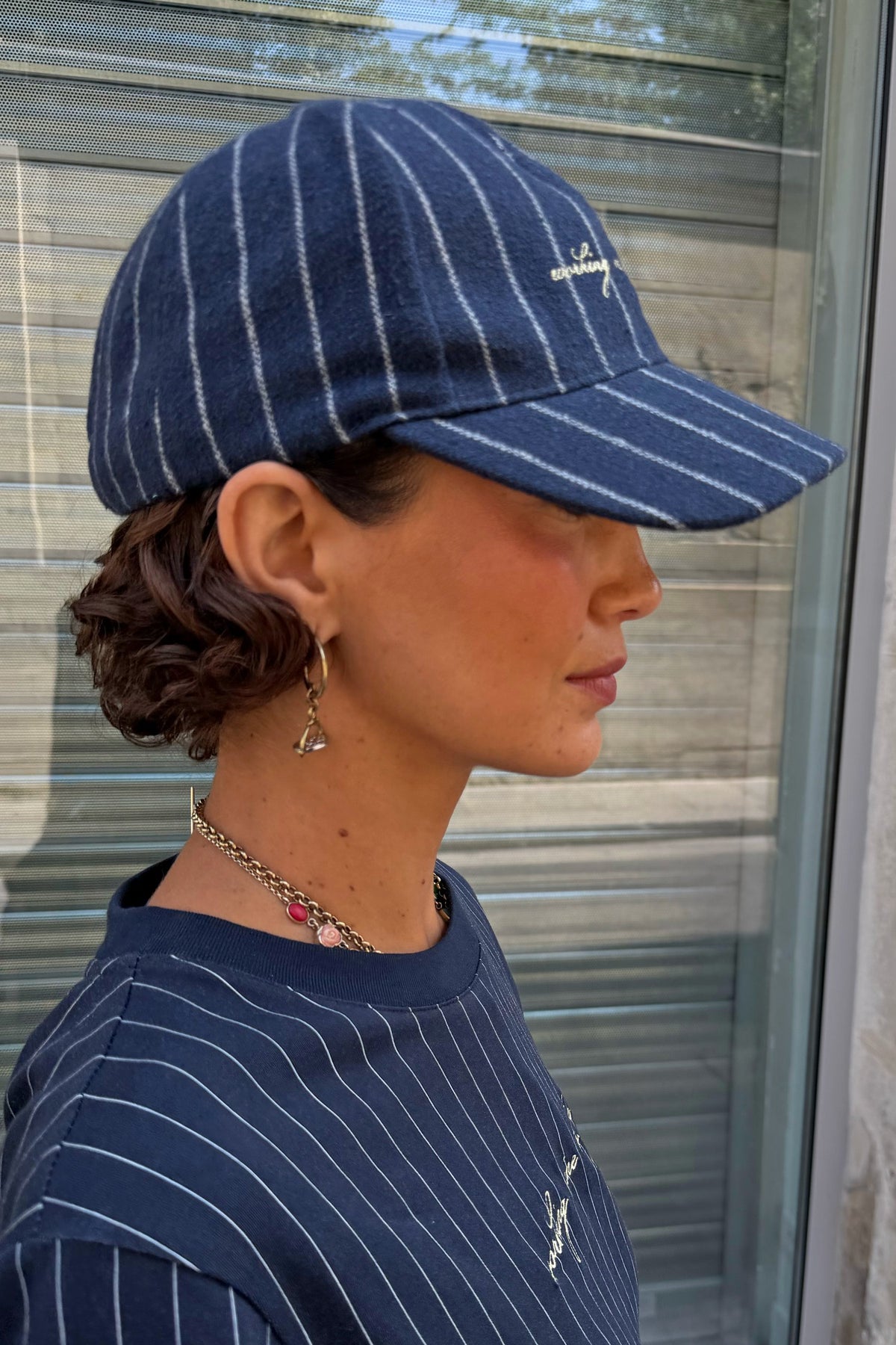 Never Fully Dressed Classic - Navy Pinstripe Cap