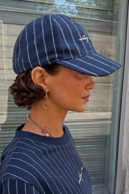Never Fully Dressed Classic - Navy Pinstripe Cap