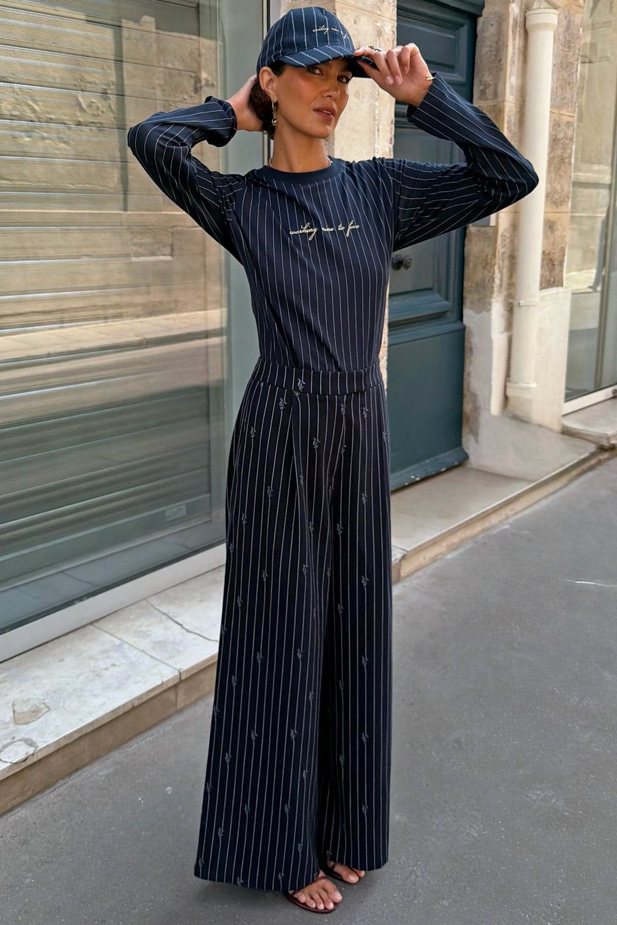 Never Fully Dressed Classic - Navy Pinstripe Cap