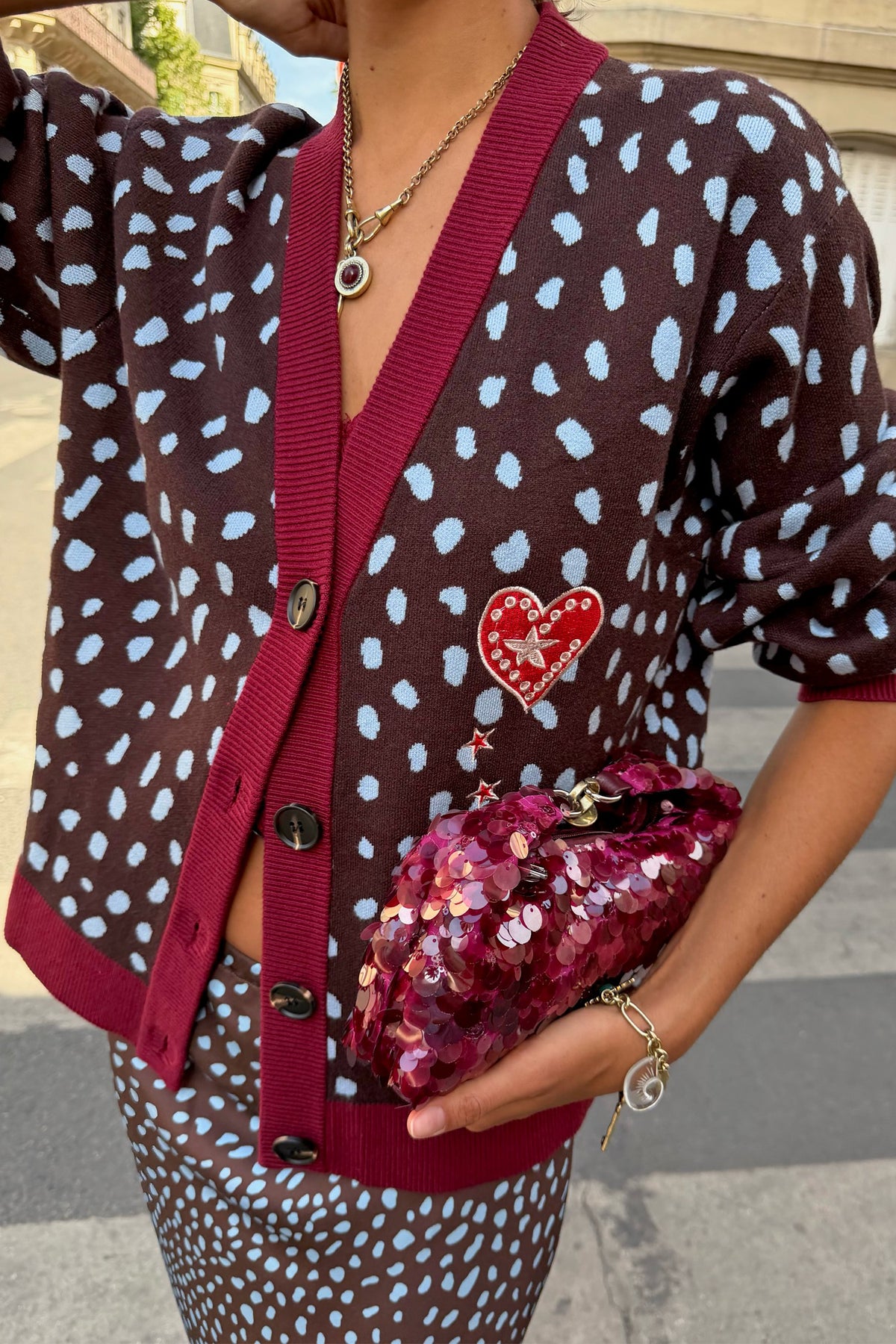 Never Fully Dressed Sale - Chocolate Deer Cardigan