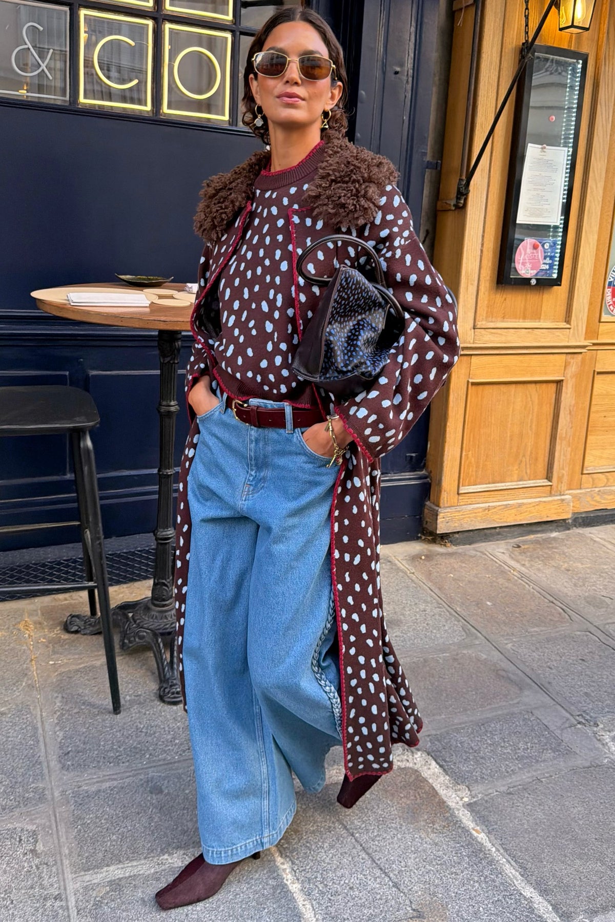 Never Fully Dressed Customer Favorite - Chocolate Deer Long Cardigan