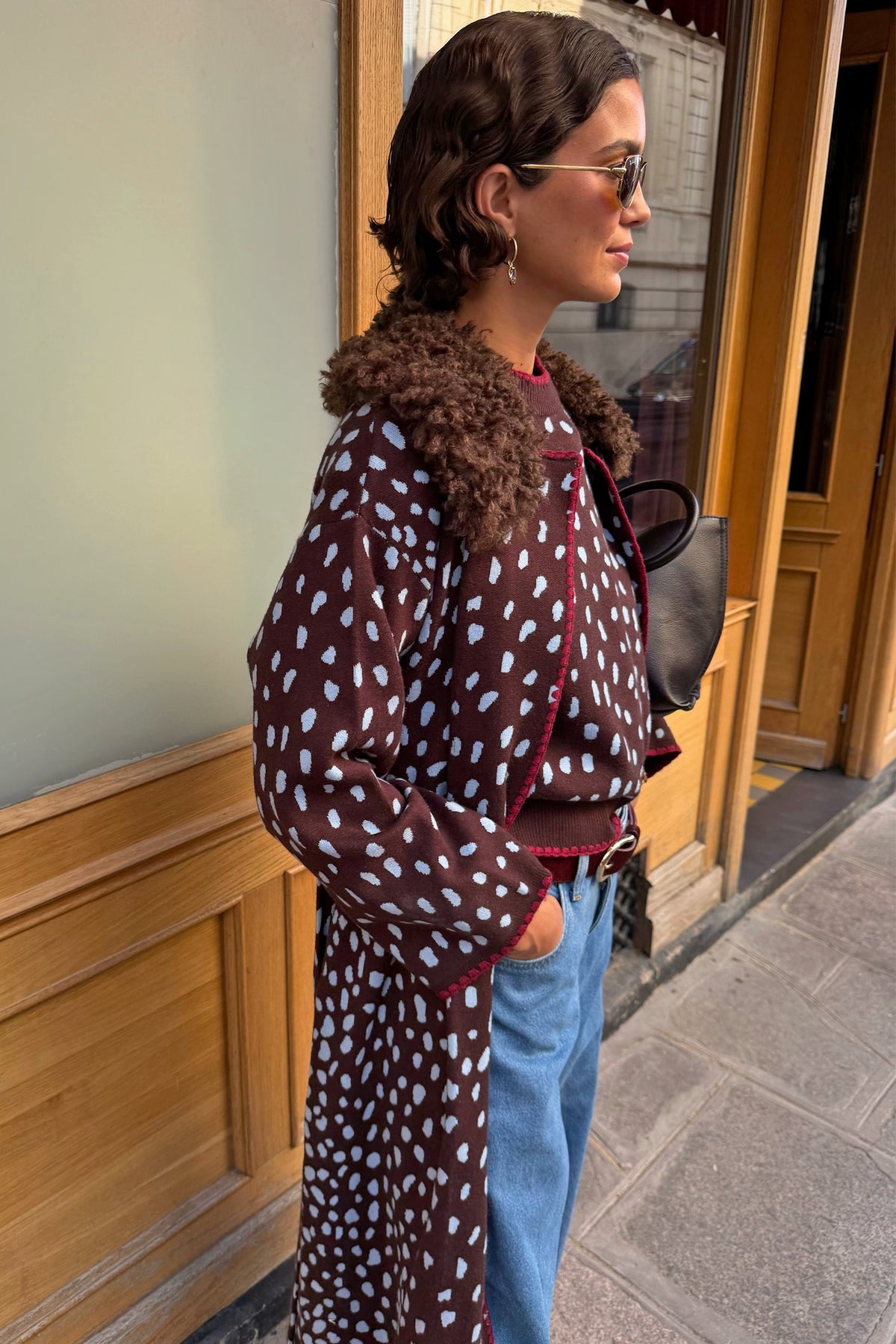 Never Fully Dressed Customer Favorite - Chocolate Deer Long Cardigan