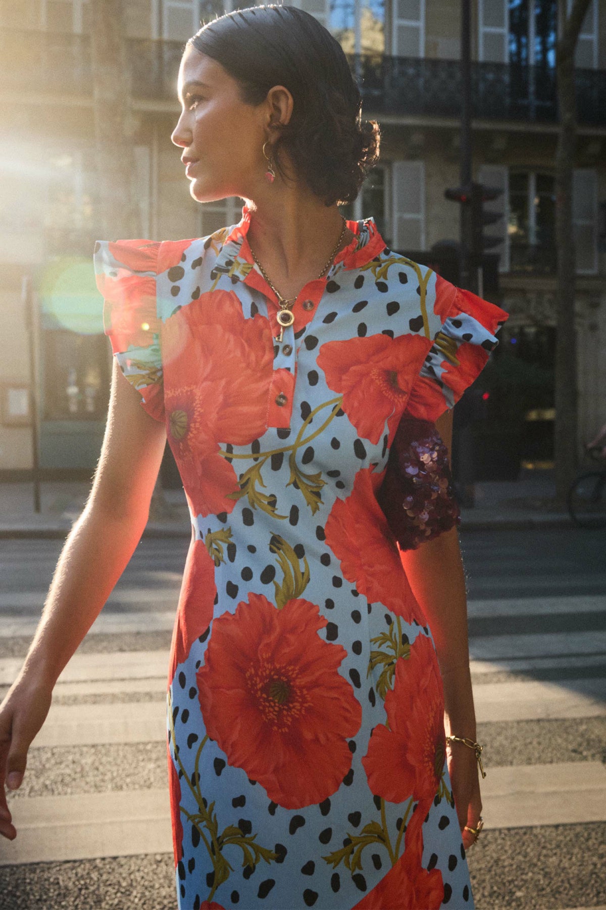 Never Fully Dressed Everyday - Blue Deer Poppy Remi Midi Dress