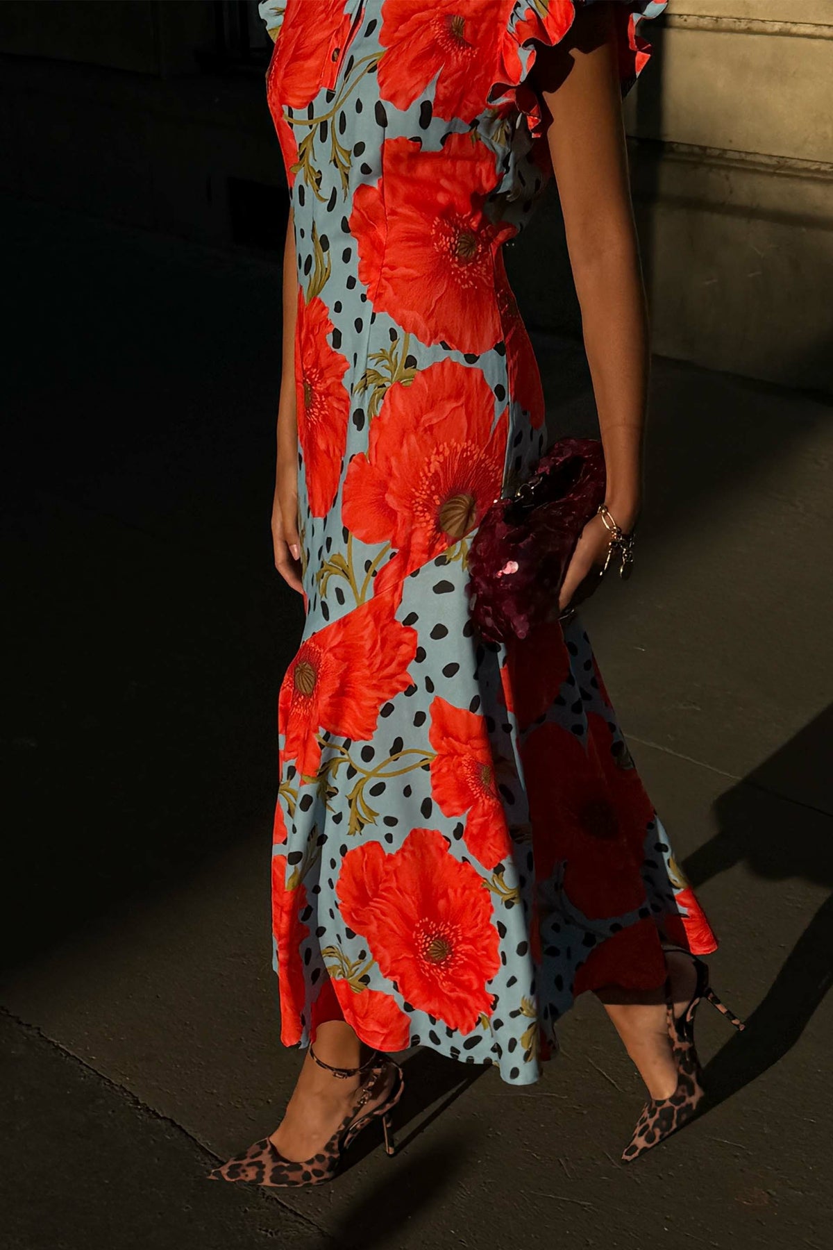 Never Fully Dressed Everyday - Blue Deer Poppy Remi Midi Dress