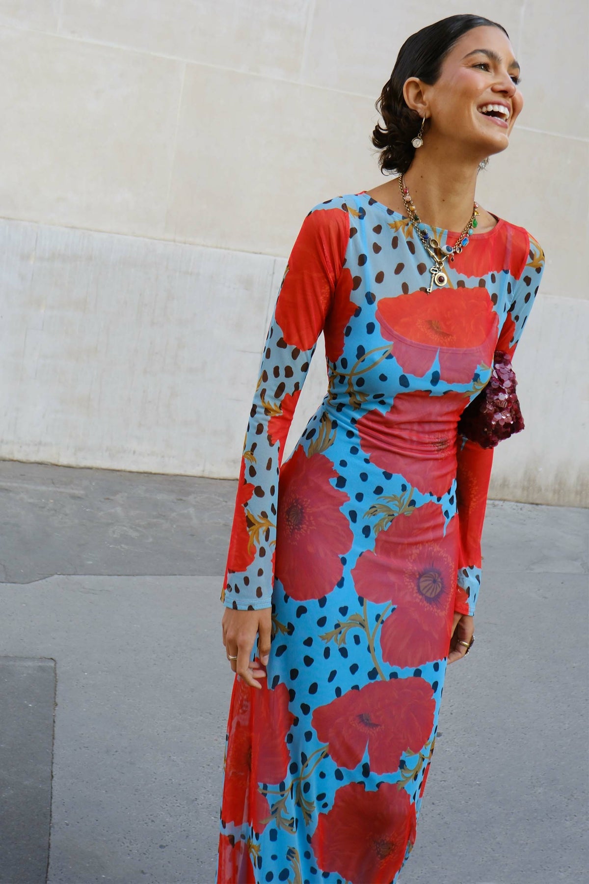 Never Fully Dressed Value - Blue Deer Poppy Aria Mesh Dress