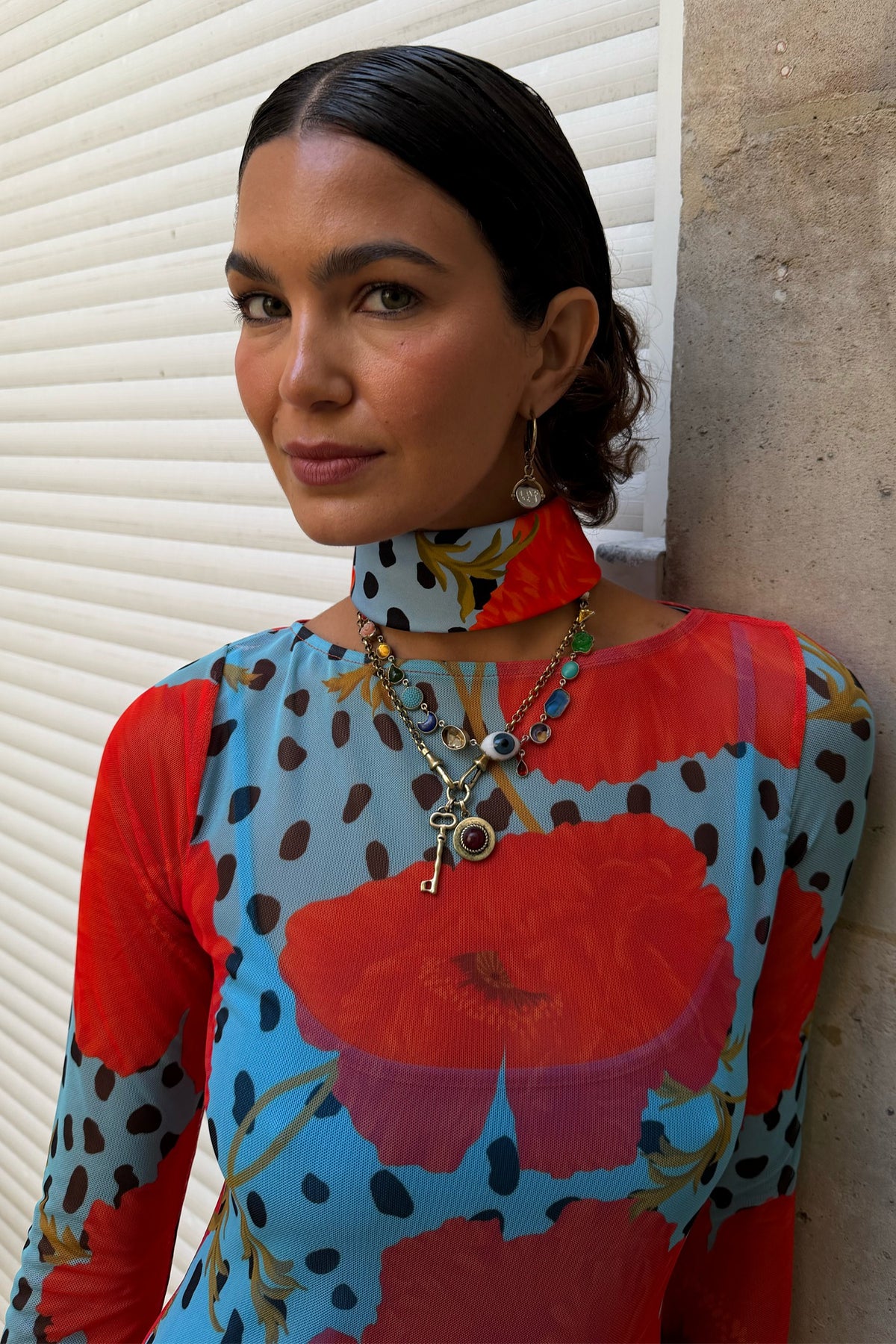 Never Fully Dressed Trending - Blue Deer Poppy Multi-Wear Bandana