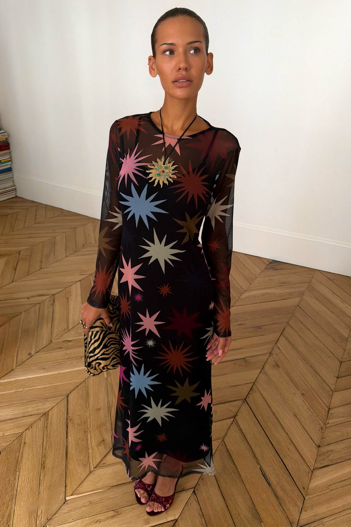 Never Fully Dressed Smart Buy - Black Star Soho Mesh Dress