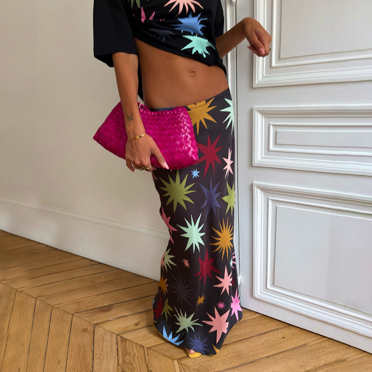 Never Fully Dressed Customer Favorite - Black Star Dorris Maxi Skirt