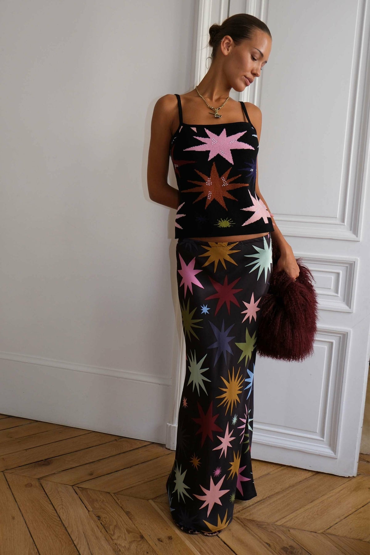 Never Fully Dressed Customer Favorite - Black Star Dorris Maxi Skirt
