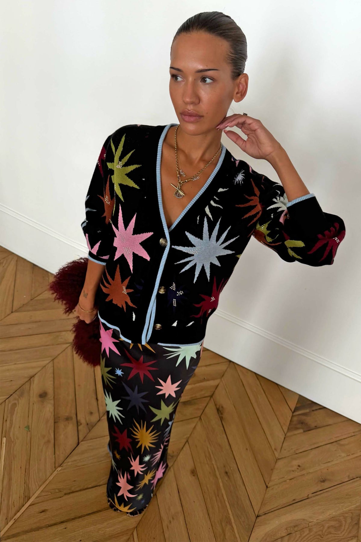 Never Fully Dressed Premium - Black Star Cardigan