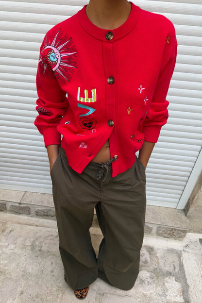 Never Fully Dressed Value - Red Amore Forrest Cardigan