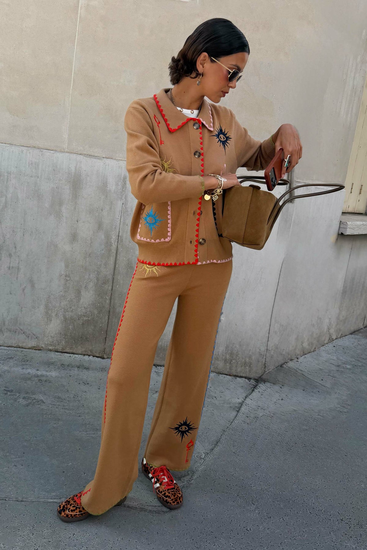 Never Fully Dressed Everyday - Tan Knit Barrel Joggers