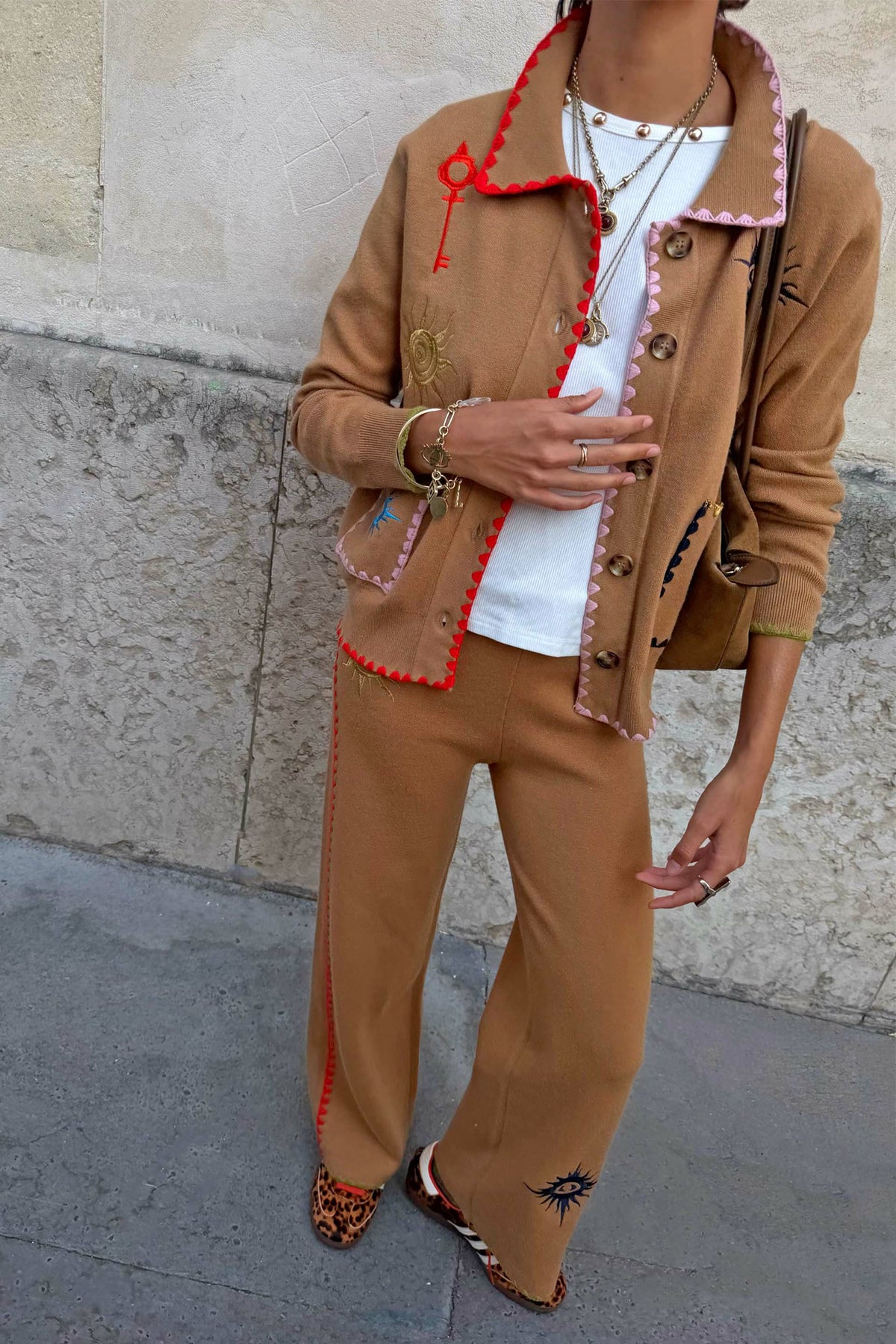 Never Fully Dressed Everyday - Tan Knit Barrel Joggers