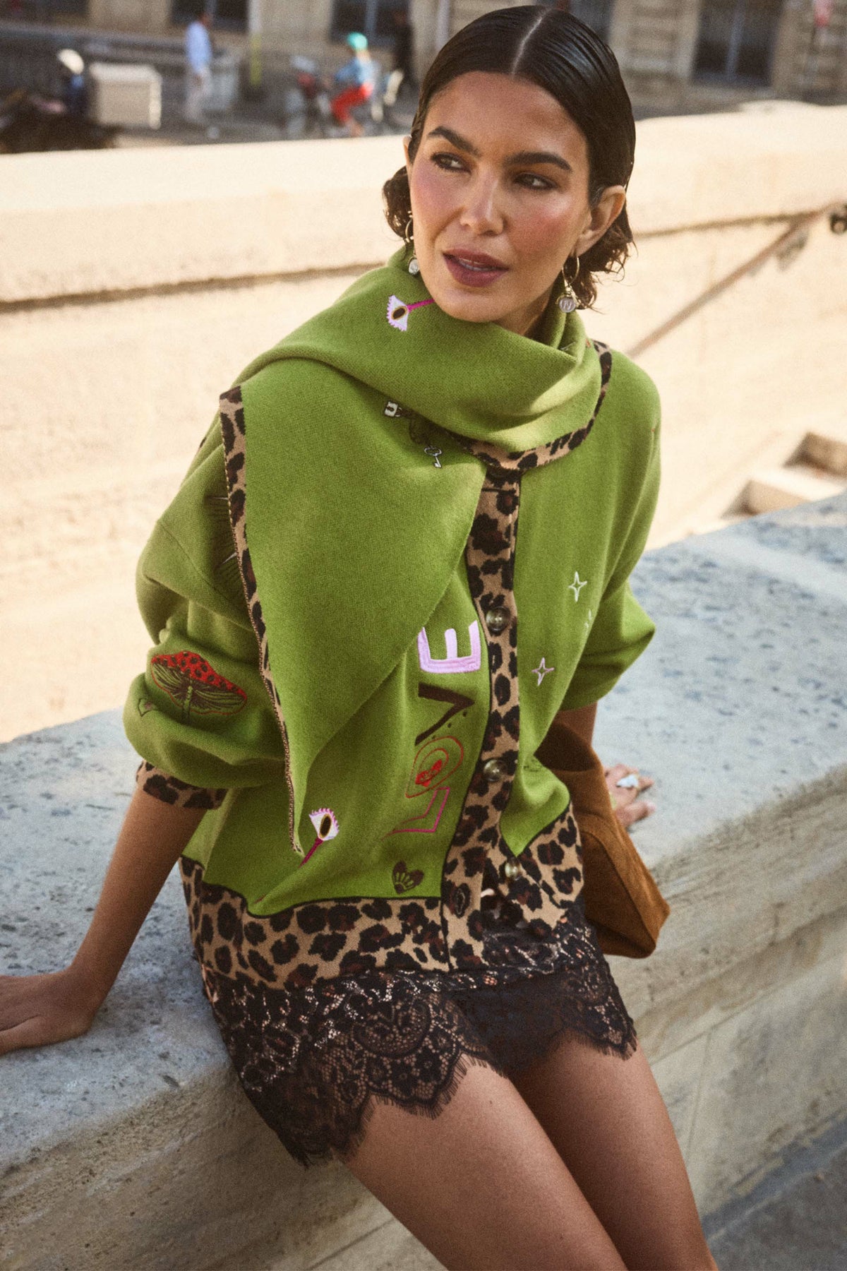 Never Fully Dressed Customer Favorite - Olive Amore Large Knit Scarf