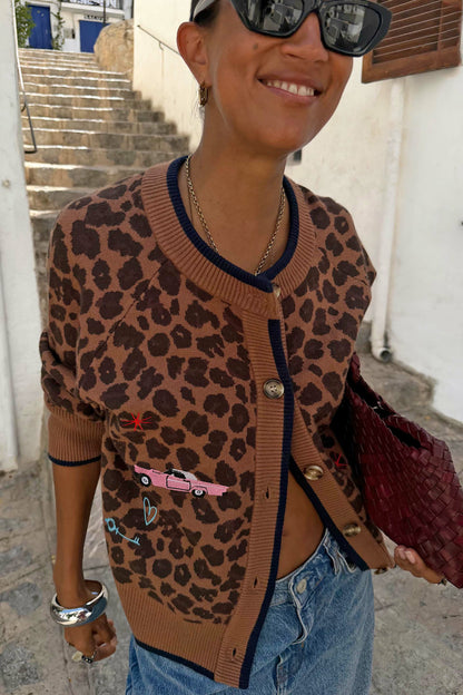 Never Fully Dressed Signature - Leopard Cheryl Cardigan