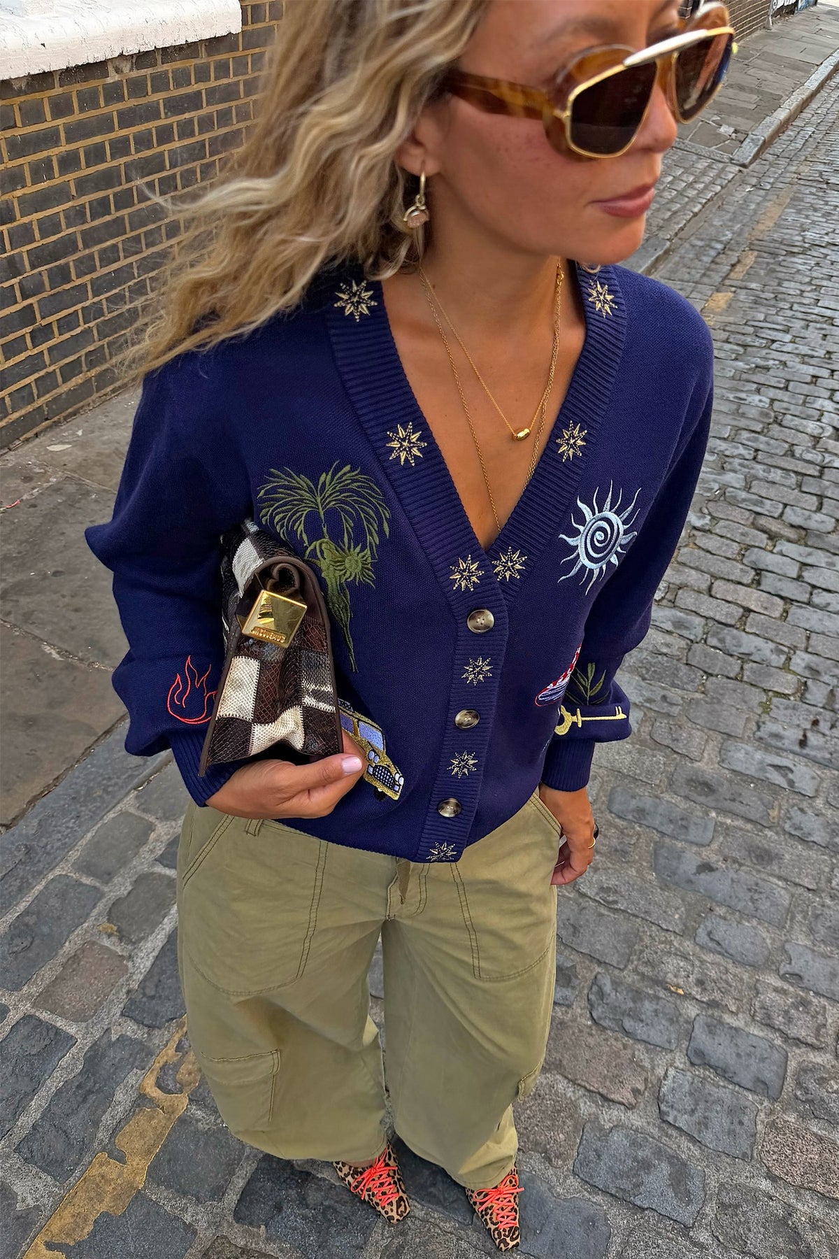 Never Fully Dressed Great Value - Navy Icons Cardigan
