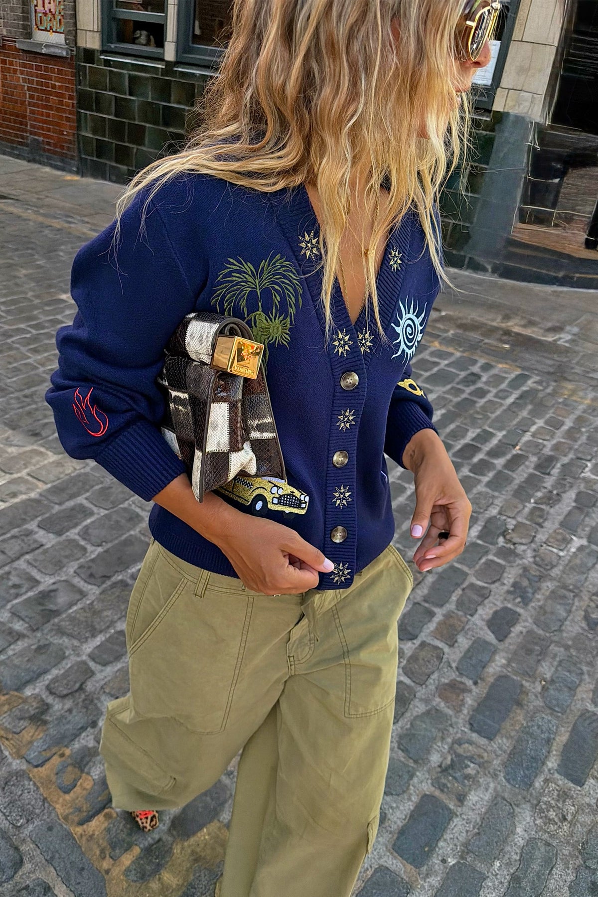Never Fully Dressed Great Value - Navy Icons Cardigan