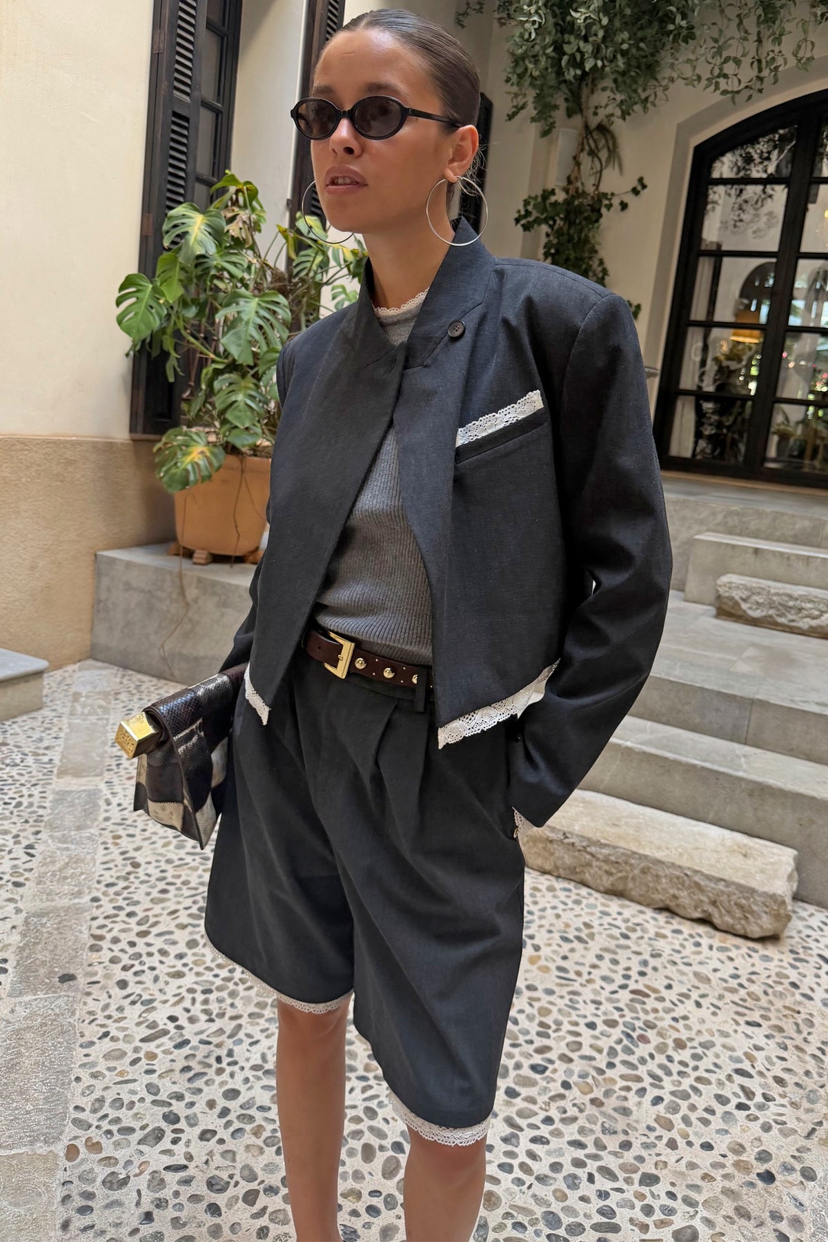 Never Fully Dressed Smart Buy - Fold Over Cropped Blazer