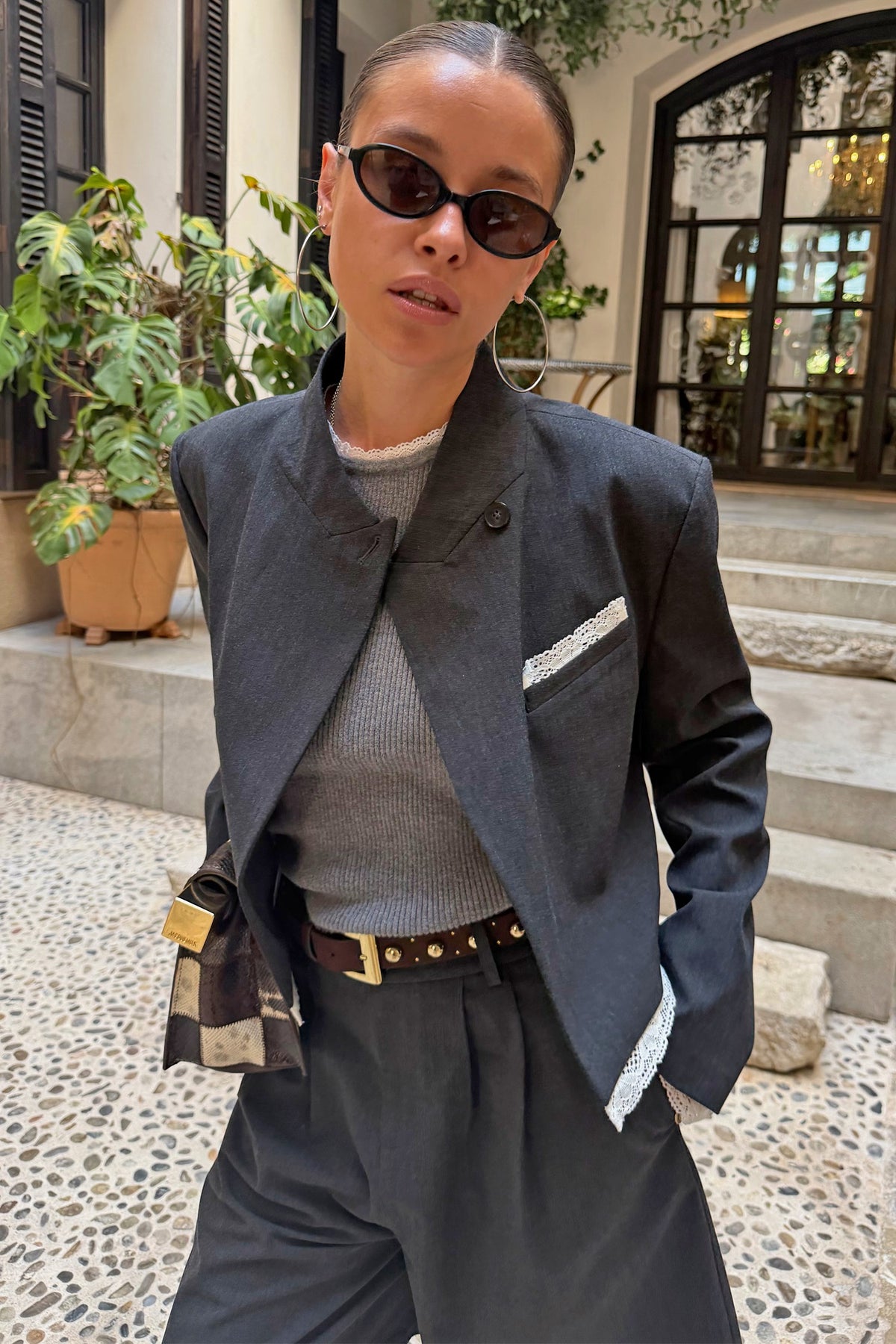 Never Fully Dressed Smart Buy - Fold Over Cropped Blazer