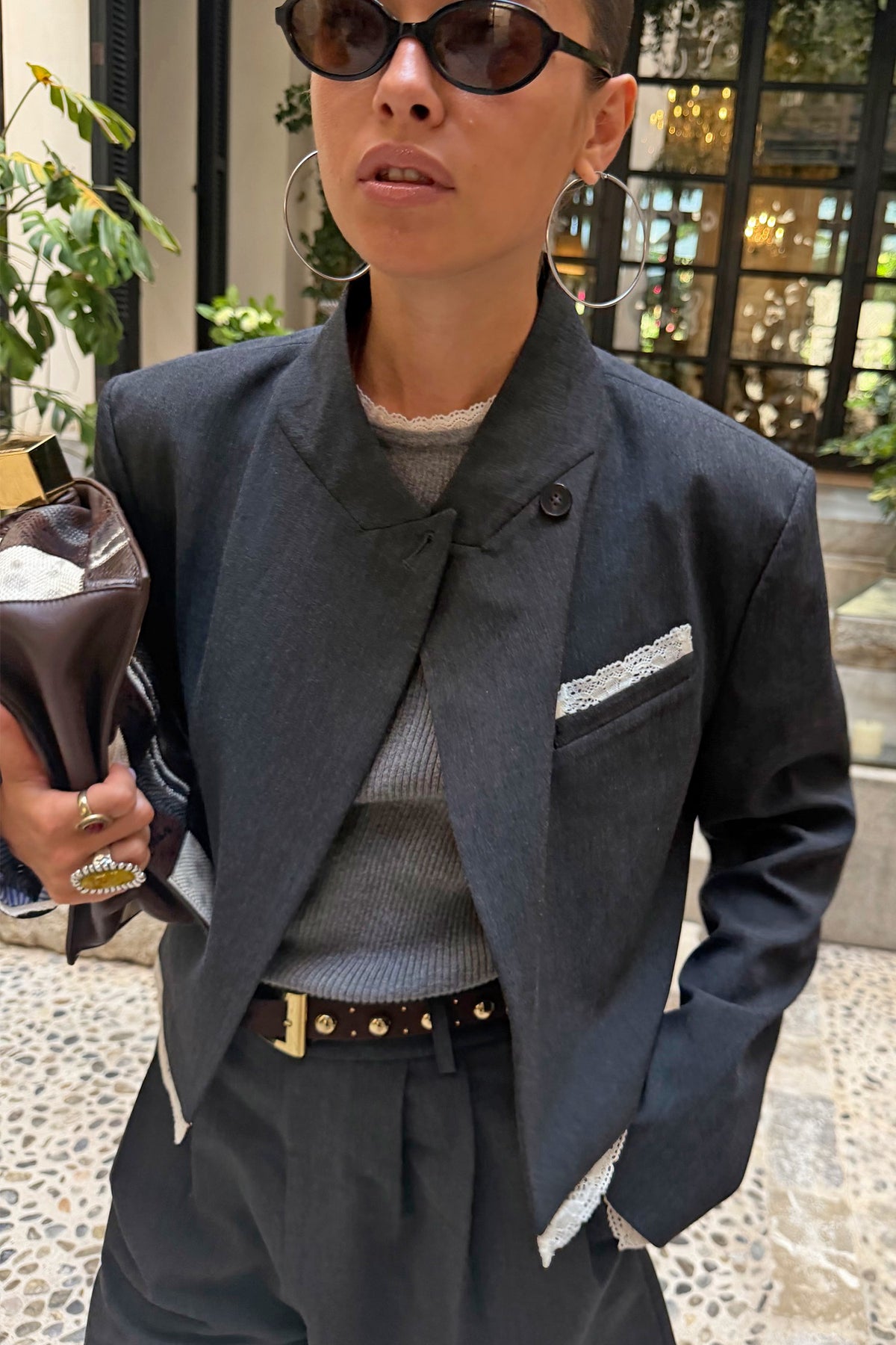 Never Fully Dressed Smart Buy - Fold Over Cropped Blazer