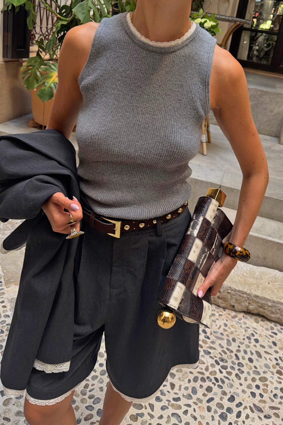 Never Fully Dressed Sale - Grey Knit Vest - Transeasonal Layering
