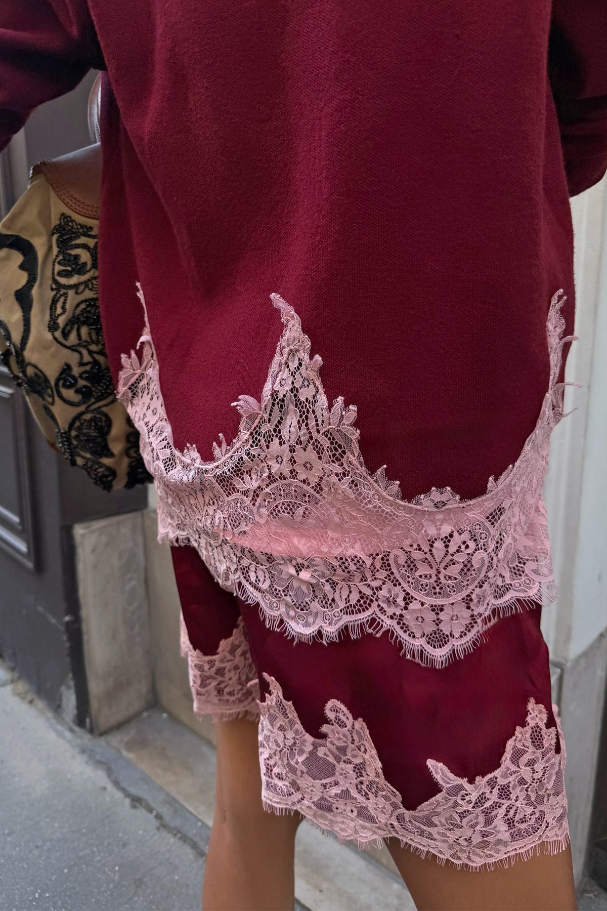 Never Fully Dressed Trending - Burgundy Lace Copenhagen Jumper