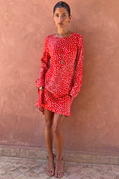 Never Fully Dressed Everyday - Spliced Deer Mini Nola Tie Dress