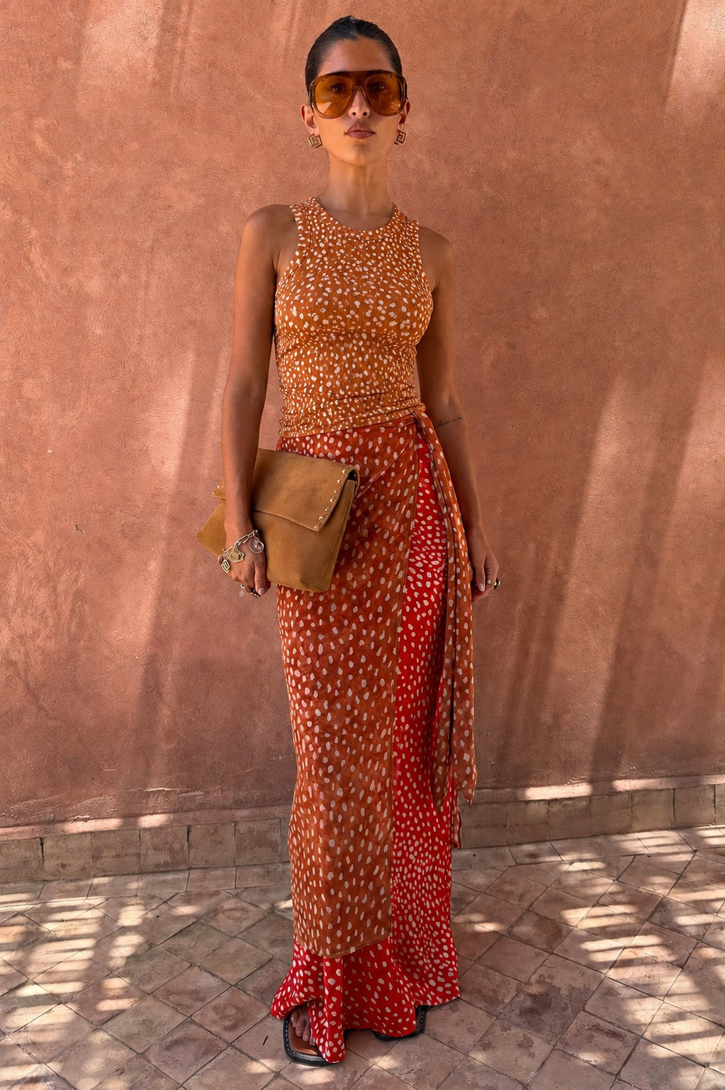 Never Fully Dressed Popular - Spliced Deer Wrap Jojo Midi Skirt