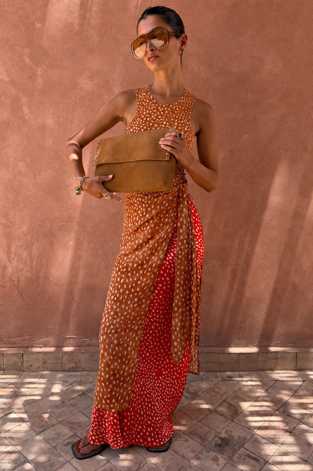 Never Fully Dressed Popular - Spliced Deer Wrap Jojo Midi Skirt
