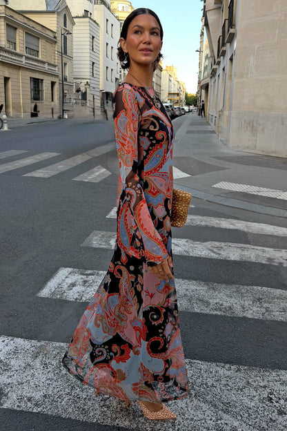 Never Fully Dressed Great Value - Paisley Aria Mesh Dress