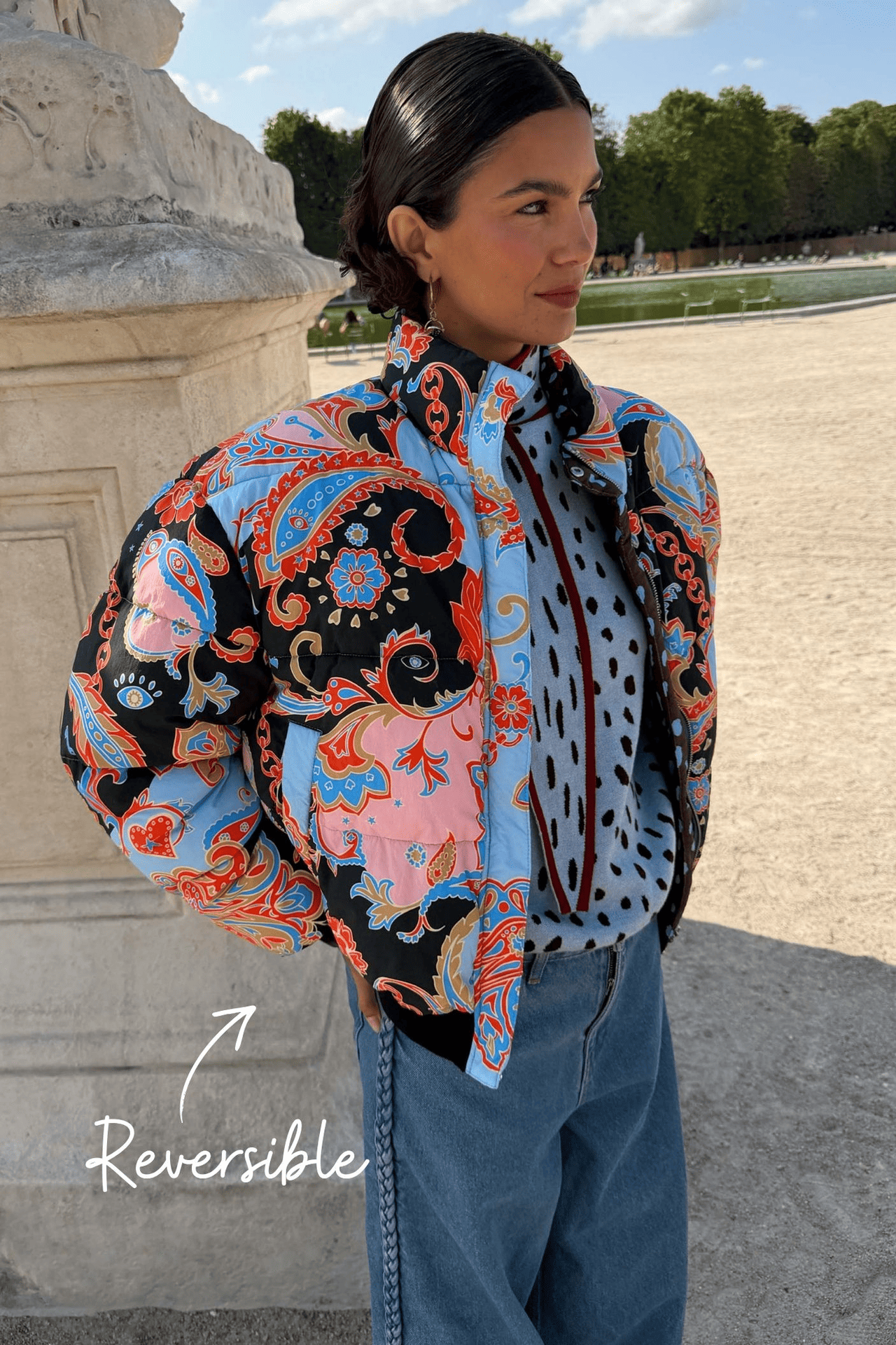 Never Fully Dressed Signature - Paisley Reversible Puffer Jacket