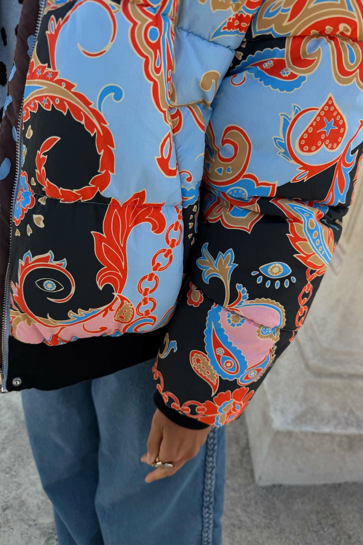 Never Fully Dressed Signature - Paisley Reversible Puffer Jacket