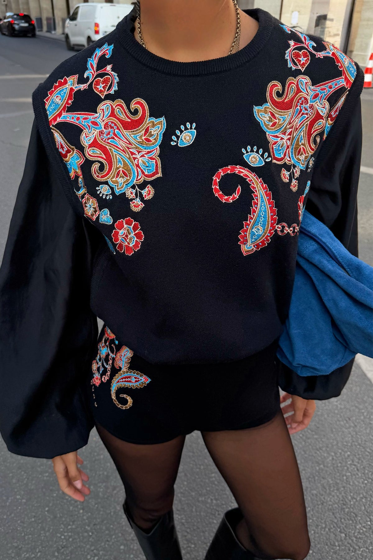 Never Fully Dressed Great Value - Black Paisley Hot Pants