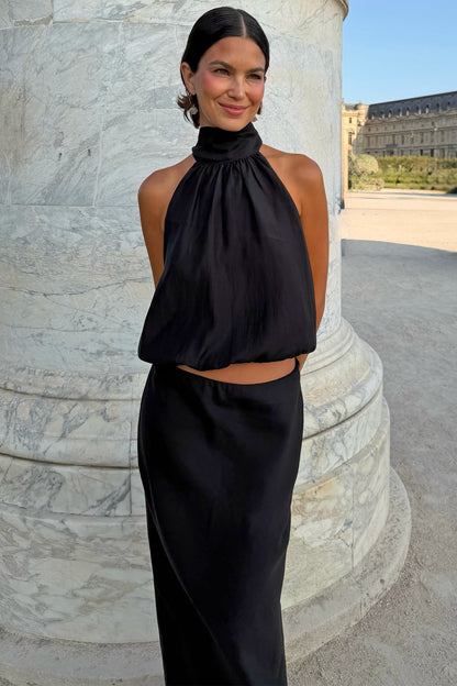 Never Fully Dressed Exclusive - Black Billie Halter Top
