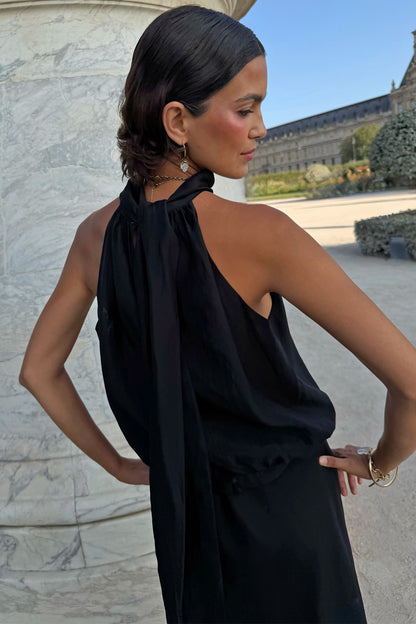 Never Fully Dressed Exclusive - Black Billie Halter Top