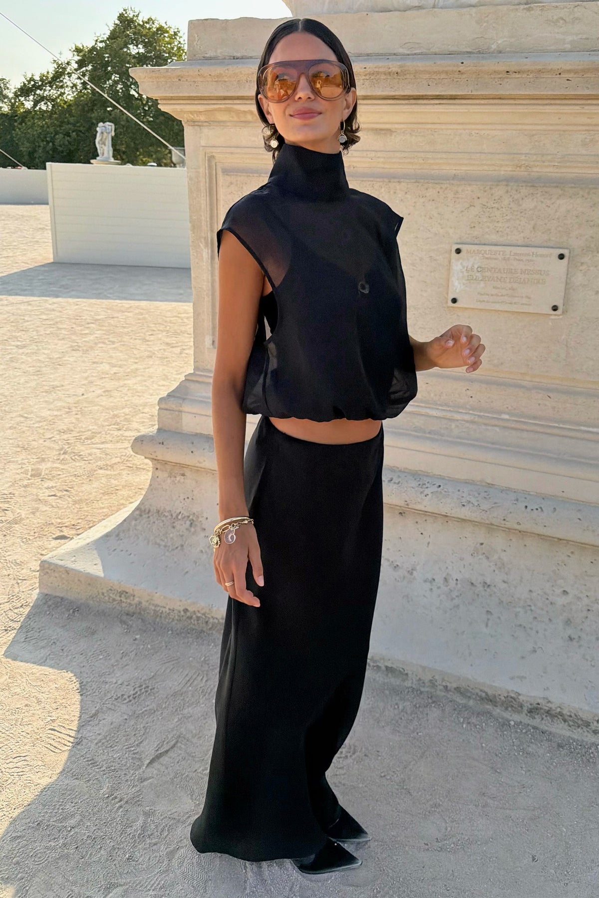 Never Fully Dressed Trusted - Black Daphne Midi Skirt